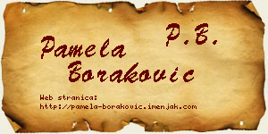 Pamela Boraković vizit kartica